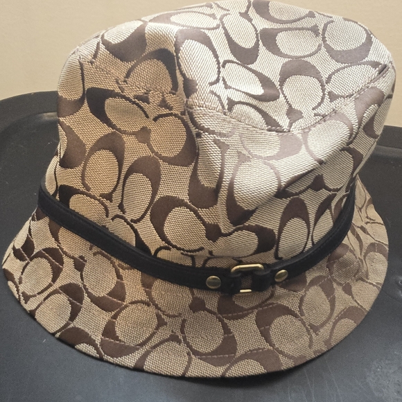 Coach Signature Jacquard Bucket Hat, Brown, Sz. XS/S. - Picture 4 of 4